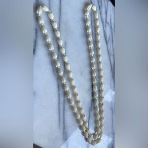 Vintage Pikake flower bead necklace